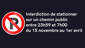 interdiction de stationner hiver